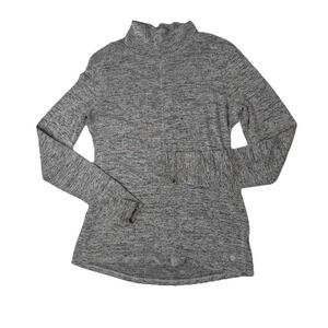 Apana Mock Neck Grey Sweater Womens Long‎ Bodied Size Medium Athleisurecore